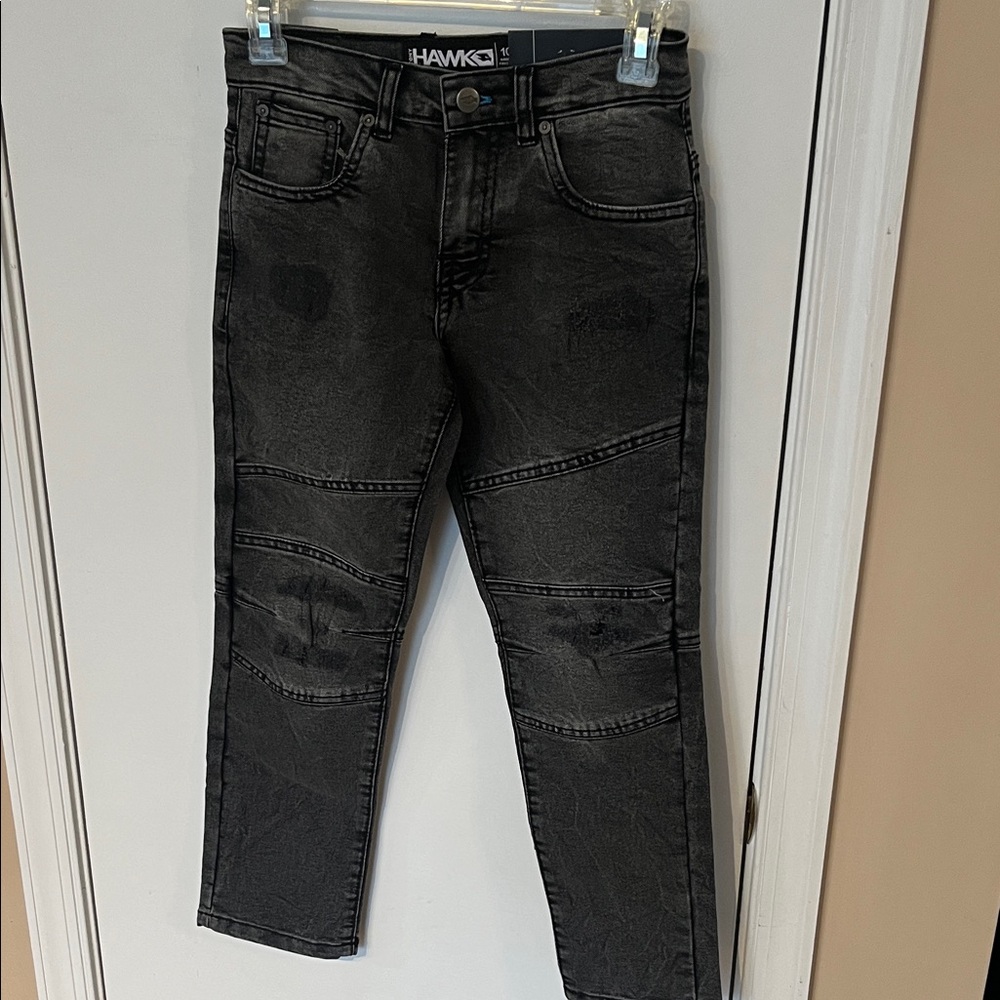 NWT Tony Hawk boys distressed Dark Gray Skinny Jeans